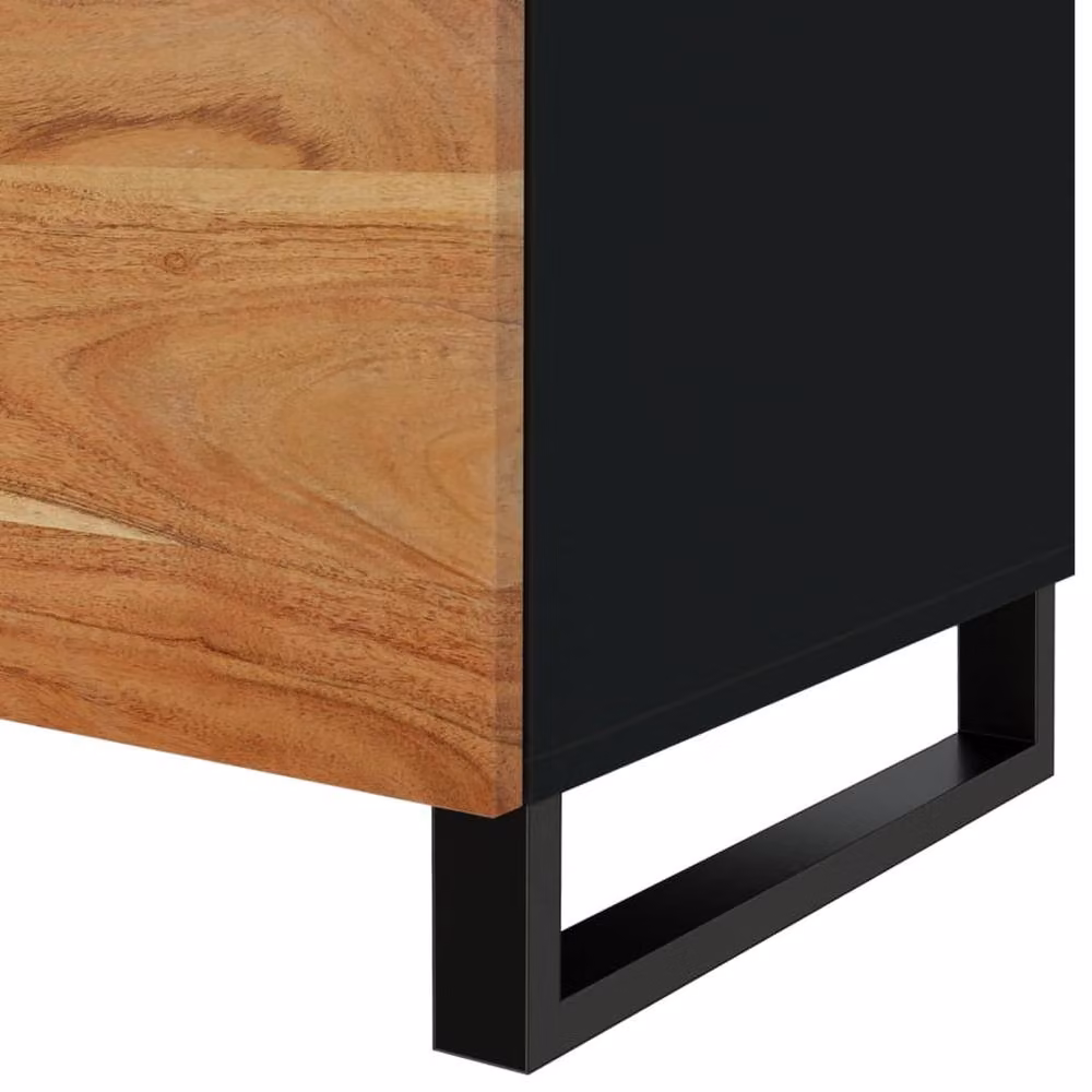 Berkfield Home Brown Acacia and Engineered Wood Coffee Table, W: 80 cm, D: 50 cm, H: 40 cm – 5