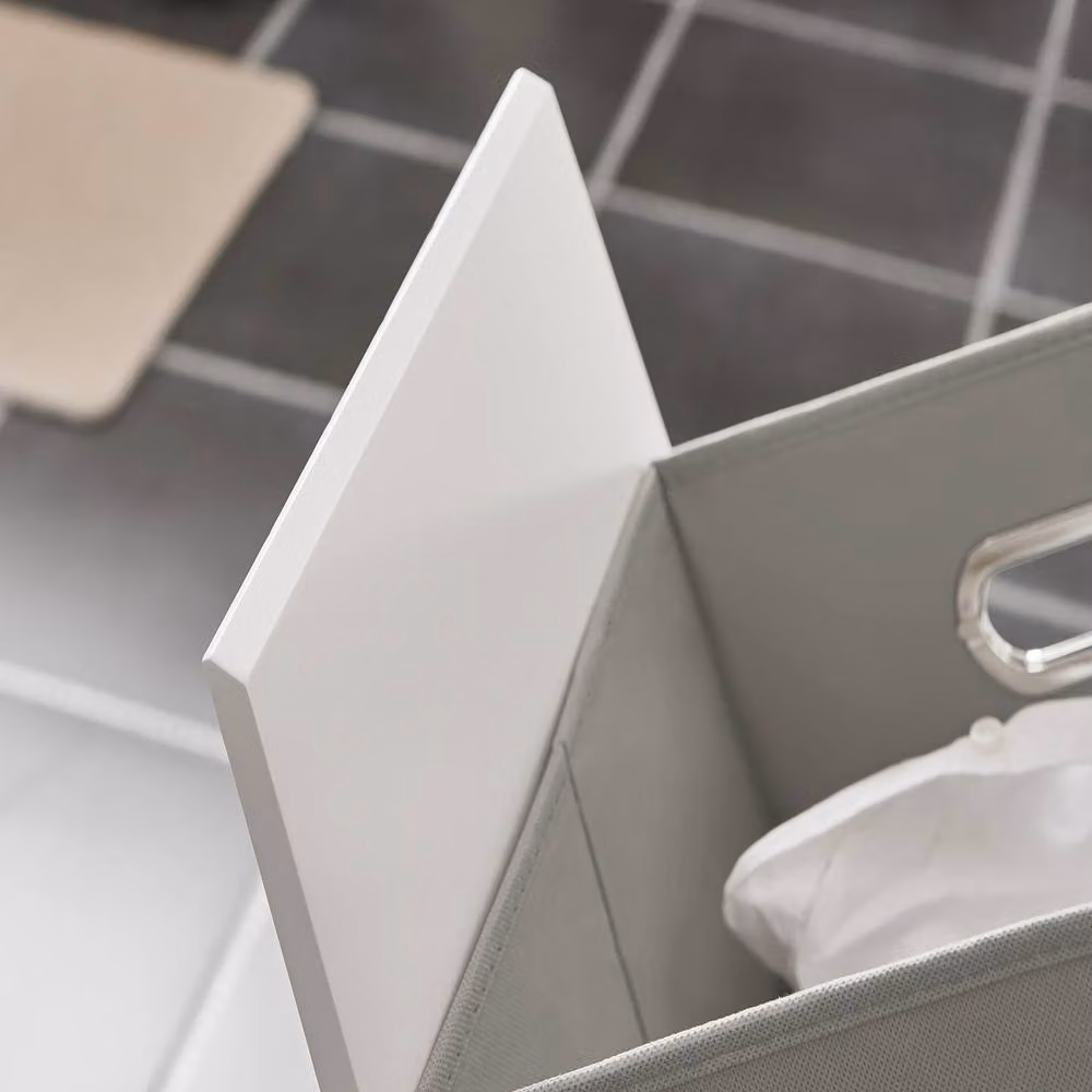 SoBuy White Modern Bathroom Tall Cabinet with Hinged Doors – 3