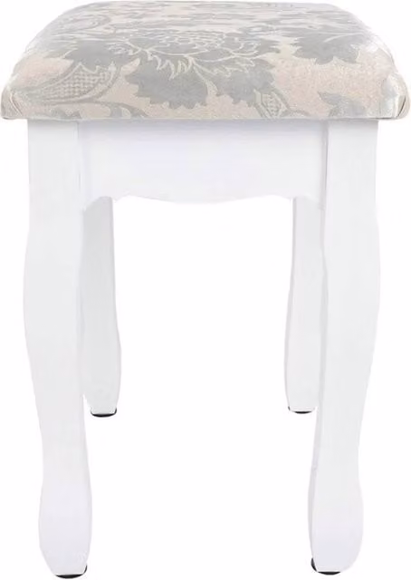 Havendro Soft Wooden Vanity Stool in White