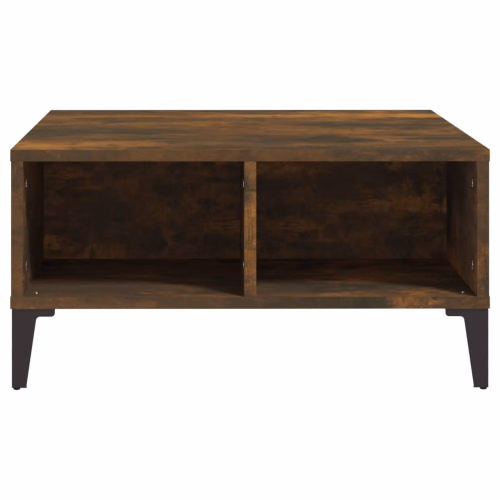 Berkfield Home Modern Square Coffee Table in Smoked Oak Brown, W/D/H: 60 x 60 x 30 cm – 3