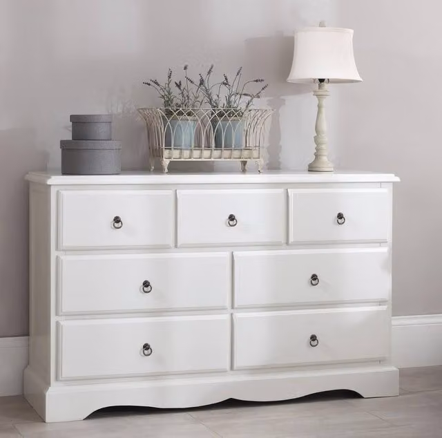 Statement Furniture Romance 3 Over 4 Chest of Drawers in Light Grey
