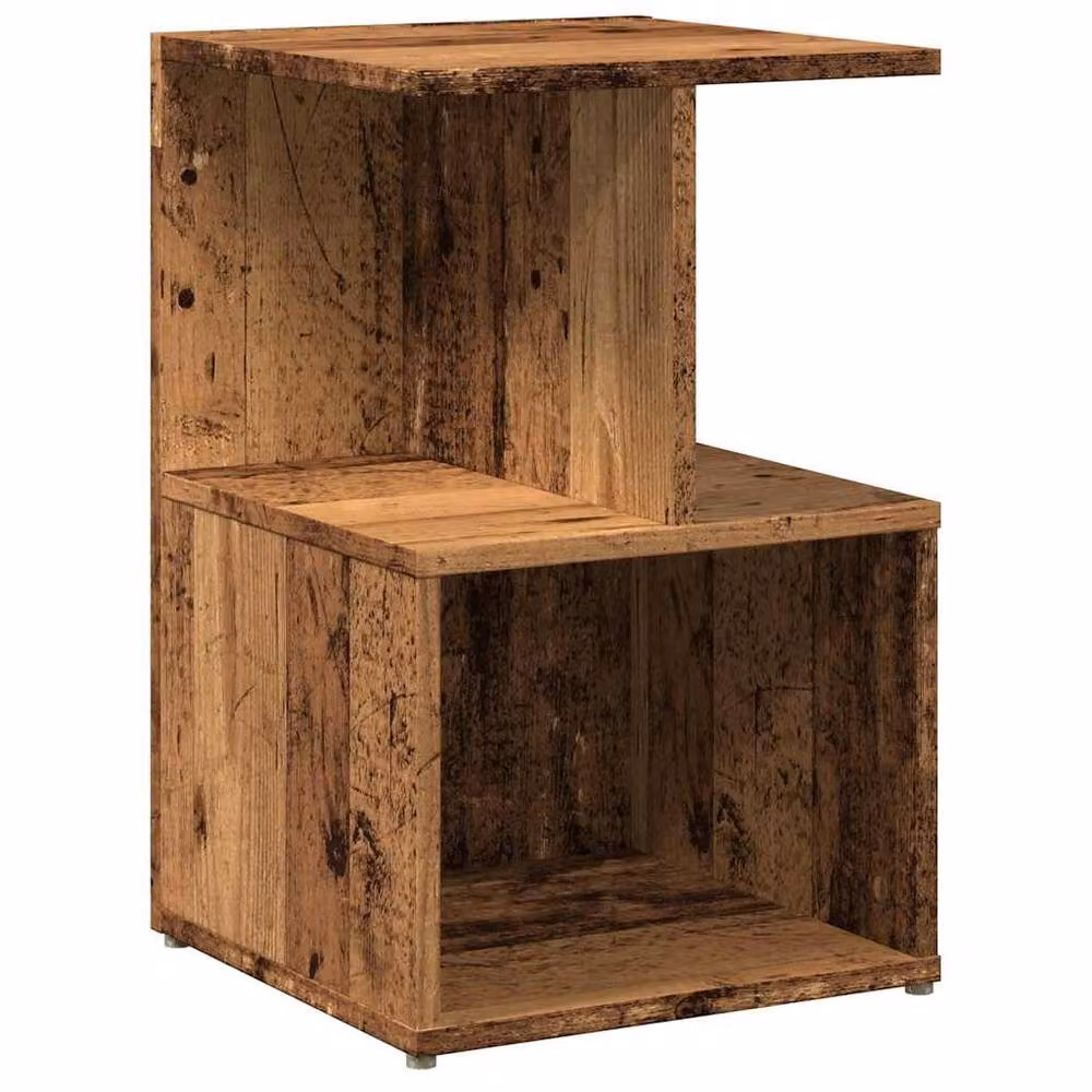 Berkfield Home Elegant Bedside Cabinets, 2 Piece Set in Brown Old Wood, W/D/H: 35 x 35 x 55 cm – 3