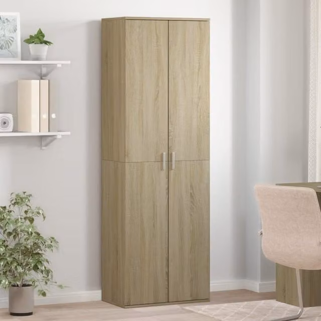 Berkfield Home Sonoma Oak Highboard in Brown, W/D/H: 60 x 35 x 180 cm