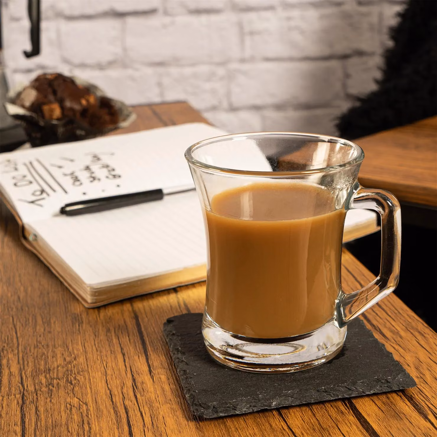 LAV Zen+ Glass Coffee Mugs, Clear, 225ml, Pack of 6 – 3