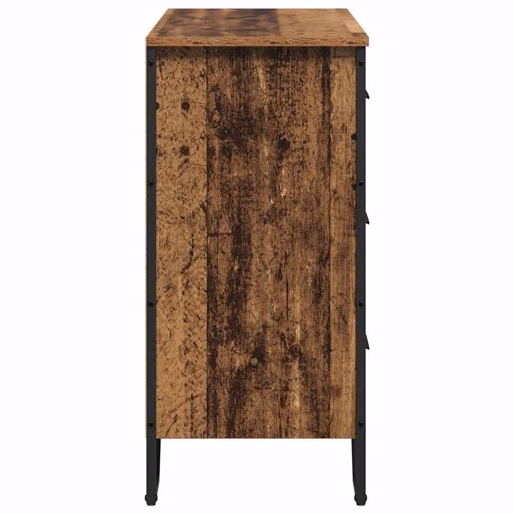 Berkfield Home Industrial Chest of Drawers in Brown and Black, W/D/H: 91 x 35.5 x 74.5 cm – 4