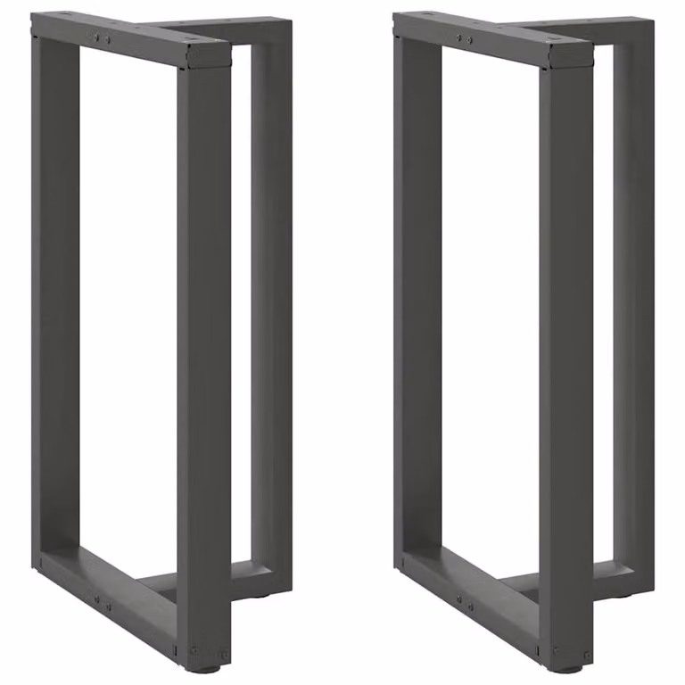 Berkfield T-Shaped Bar Table Legs, 2 Piece Steel Set in Anthracite, W: 60 cm, D: 35 cm, H: 100-101 cm