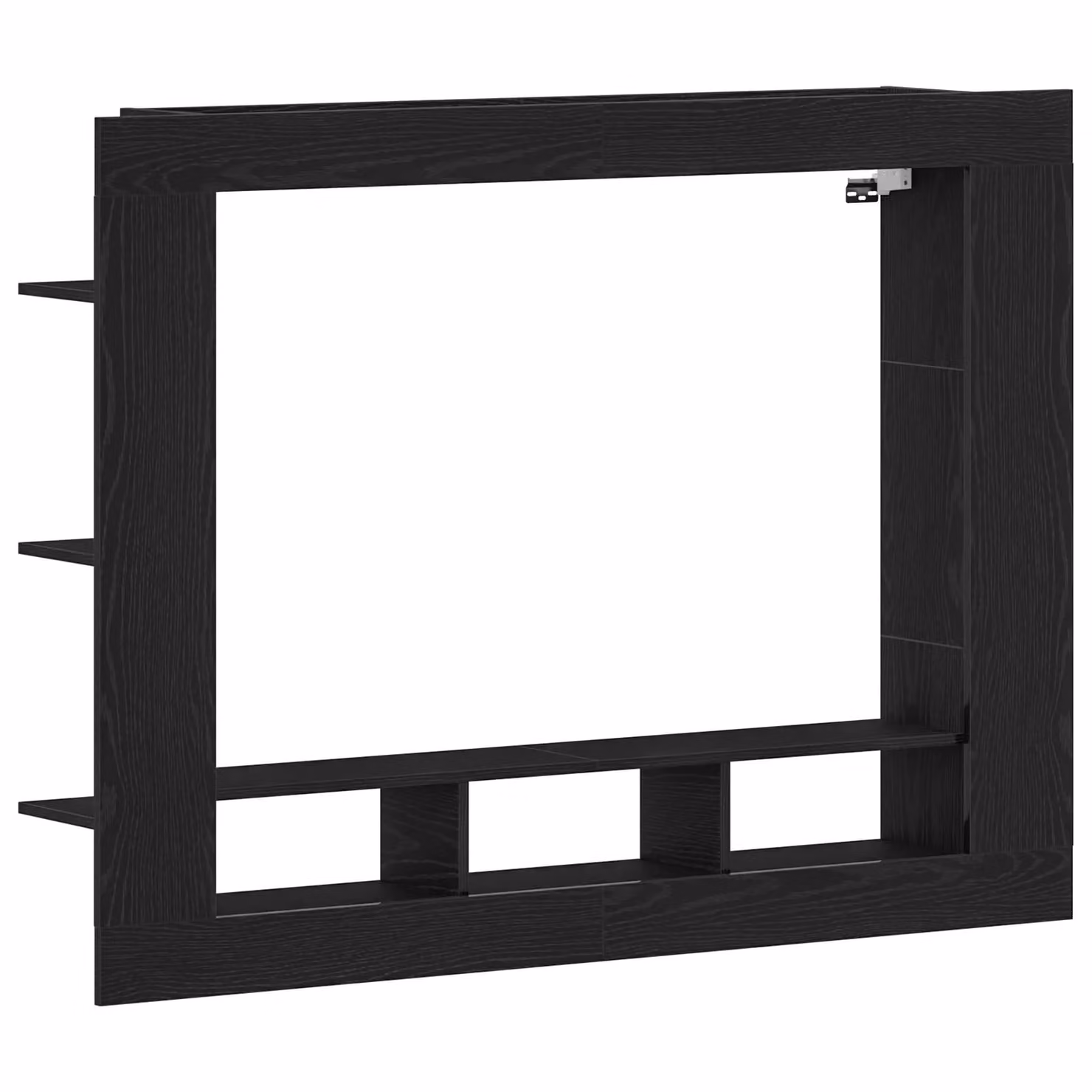 Berkfield Home Modern Wall-Mounted TV Cabinet in Black Oak, W/D/H: 152 x 22 x 113 cm – 2