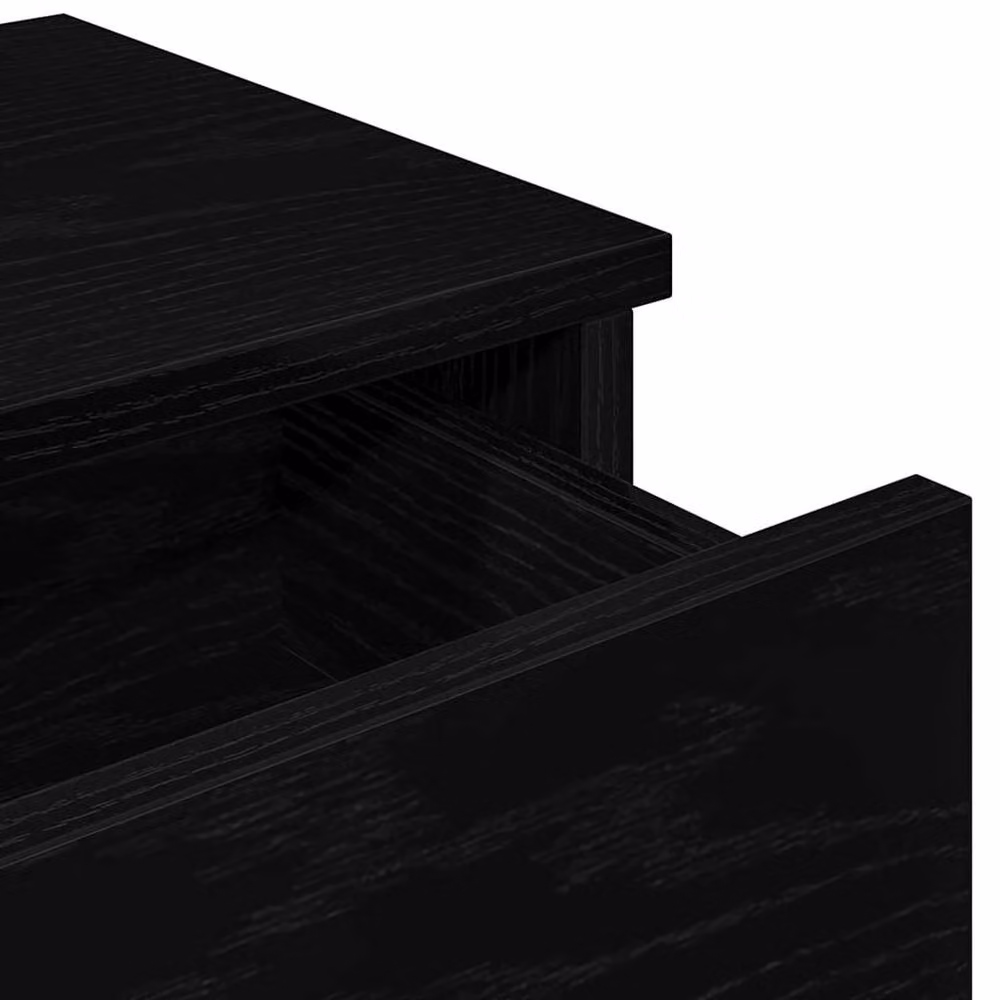 Berkfield Home Wall Shelf with Drawers in Black, W/D/H: 80 x 31 x 17 cm – 4