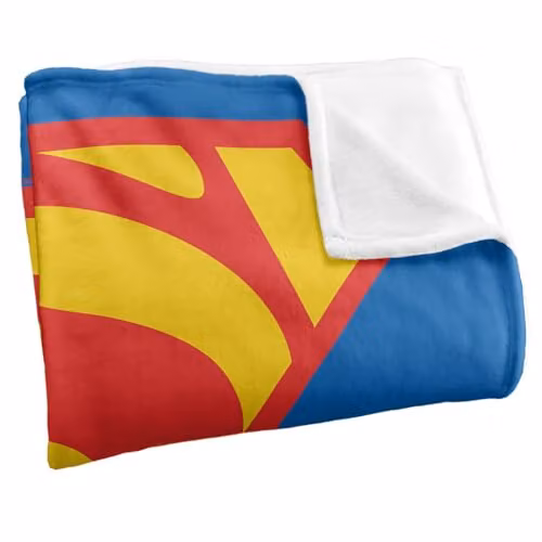 Warner Bros. Superman Shield 1974 Super Soft Fleece Throw Blanket, Multicolour, W: 91.44 cm x D: 91.44 cm x H: 147 cm – 2