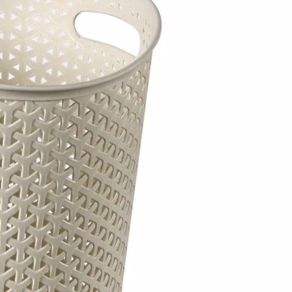 Curver My Style Rattan Effect Paper Bin in Beige – 2