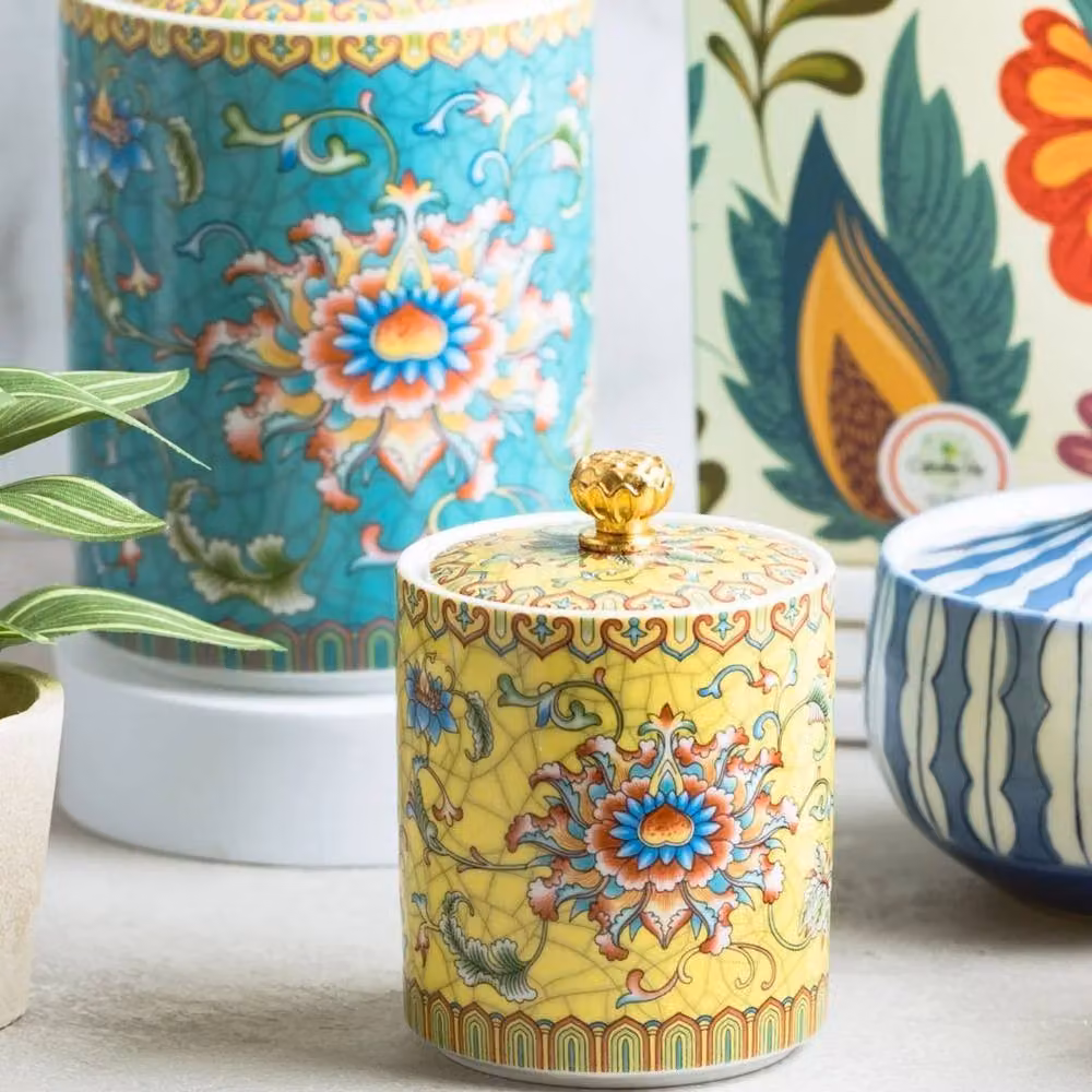 Candle Up Tranquil Yellow Small Soy Wax Tabletop Candle – 3