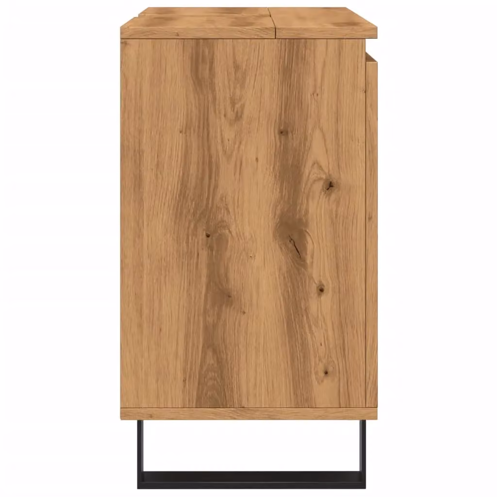 Berkfield Home Artisan Oak Bathroom Cabinet in Brown, W: 58 cm, D: 33 cm, H: 60 cm – 4