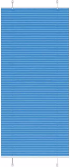 Berkfield Home Single Pleat Blue Polyester Semi-Transparent Corded Blind, W: 94.4 cm, H: 200 cm – 1
