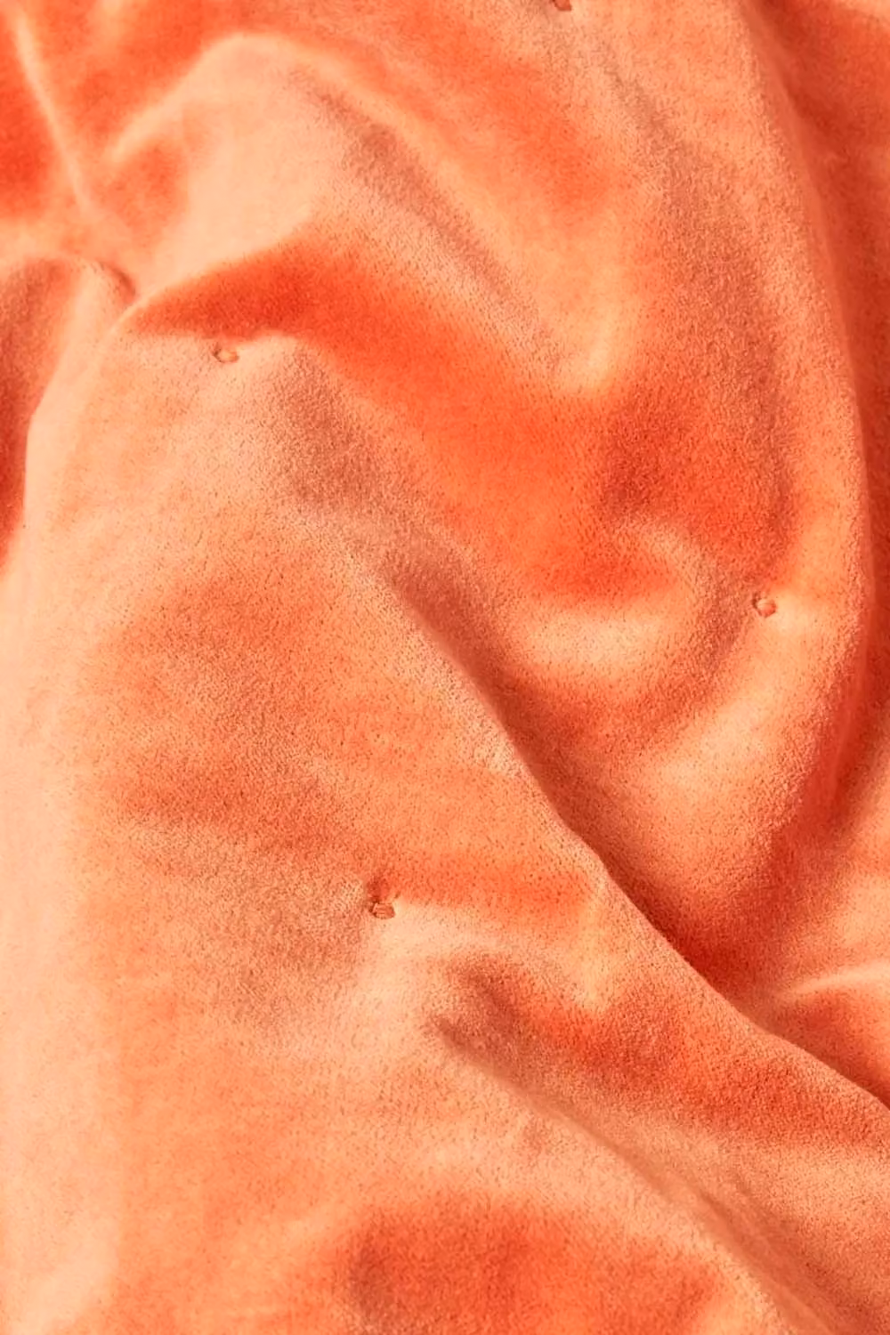 Homescapes Velvet Quilted Cotton Throw in Orange, W: 150 cm, D: 200 cm – 2
