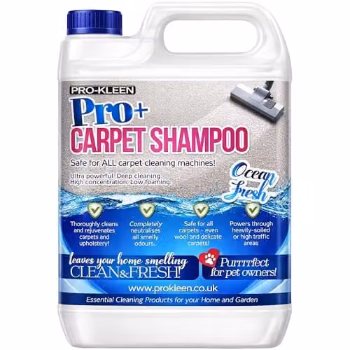 Pro-Kleen Pro+ 4 in 1 Carpet Cleaner Shampoo and Upholstery Cleaning Solution, 5L, Blue – 1