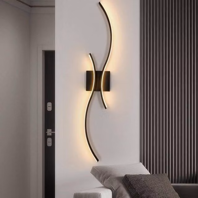 Goeco Modern LED Wall Sconce, 27W, 3000K Warm White, Black – 1
