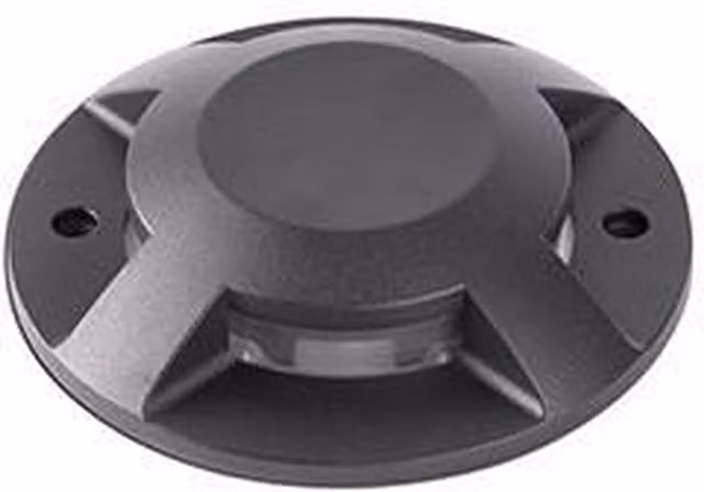 Faro Loth Black Round LED Recessed Outdoor Ground Light with Warm White 3000K IP67 Rating