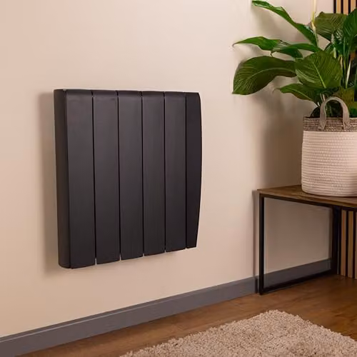 TCP Smart 2000W Black Ceramic Panel Electric Convector Radiator with WiFi and App Control – 3
