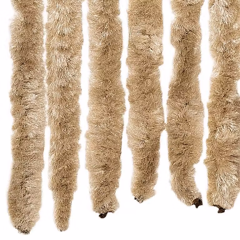 Berkfield Home Beige Chenille Insect Curtain W: 90 cm, H: 220 cm