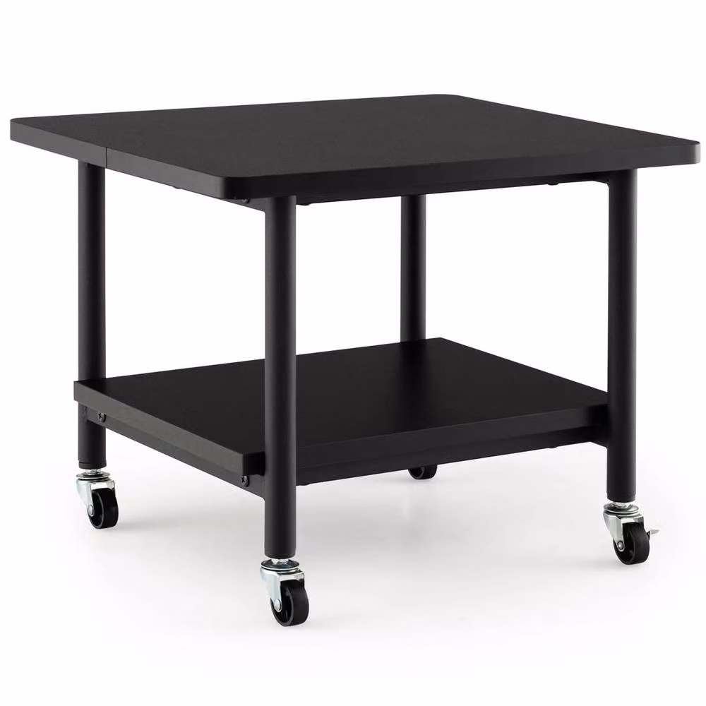SPETLEK Black Metal Printer Stand with Storage and 4 Locking Wheels – 5