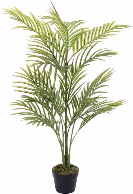 Livingandhome Artificial Bamboo Palm Tree, Green, Height: 110 cm