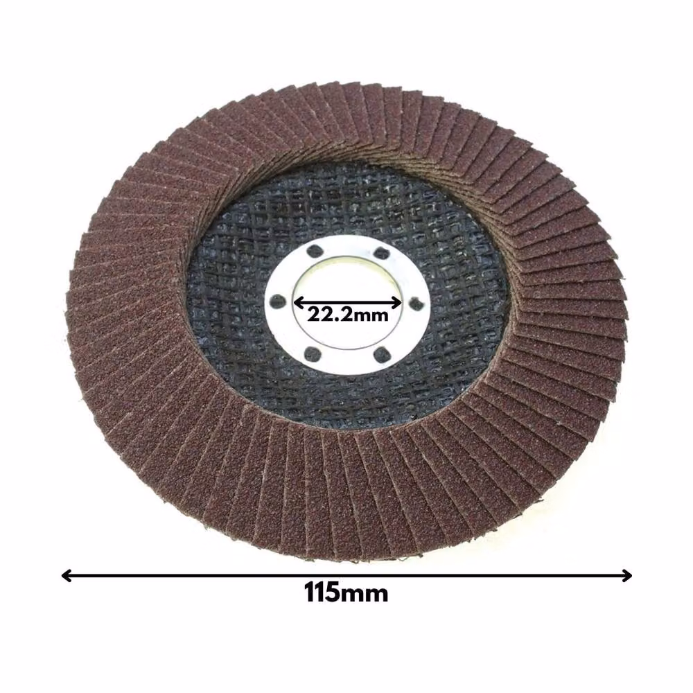Marco Paul Set of 4 Brown Flap Grinding Sanding Discs for Angle Grinders, 115mm – 2