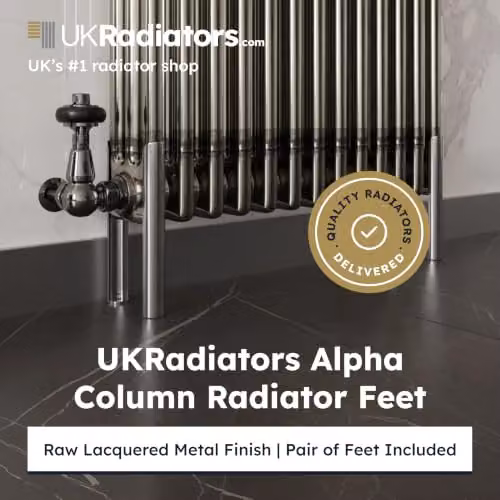UK Radiators Steel 3 Column Freestanding Radiator Feet in Silver – 2