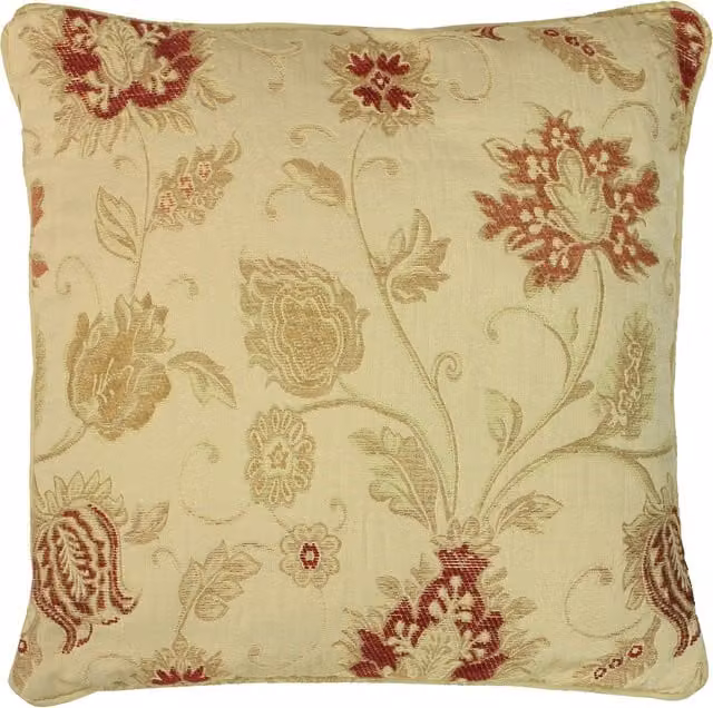 Make it a Home Zurich Feather Filled Square Cushion in Beige and Yellow, 45 x 45 cm