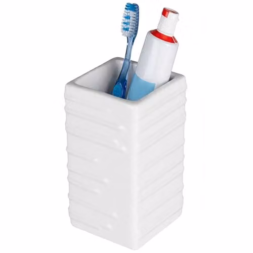 Orsina White Ceramic Bathroom Tumbler – 1