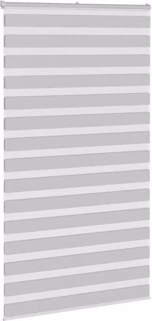 Berkfield Home Elegant Zebra Blind in Light Grey, W: 120 cm, H: 200 cm