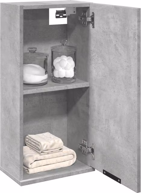Berkfield Home Wall-mounted Bathroom Cabinet in Concrete Grey, W/D/H: 32 x 20 x 67 cm – 1