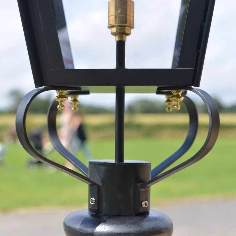 EONLION Black and Gold Victorian Metal Outdoor Wall and Post Lantern Lighting – 2