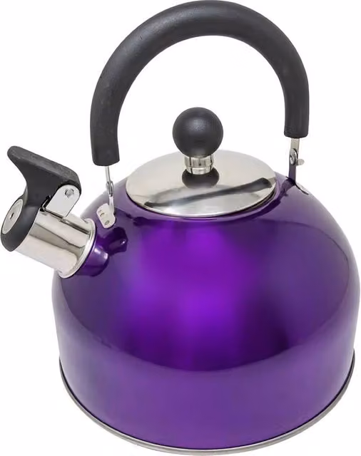 BARGAINS-GALORE 2.5l Stainless Steel Whistling Kettle in Purple – 1