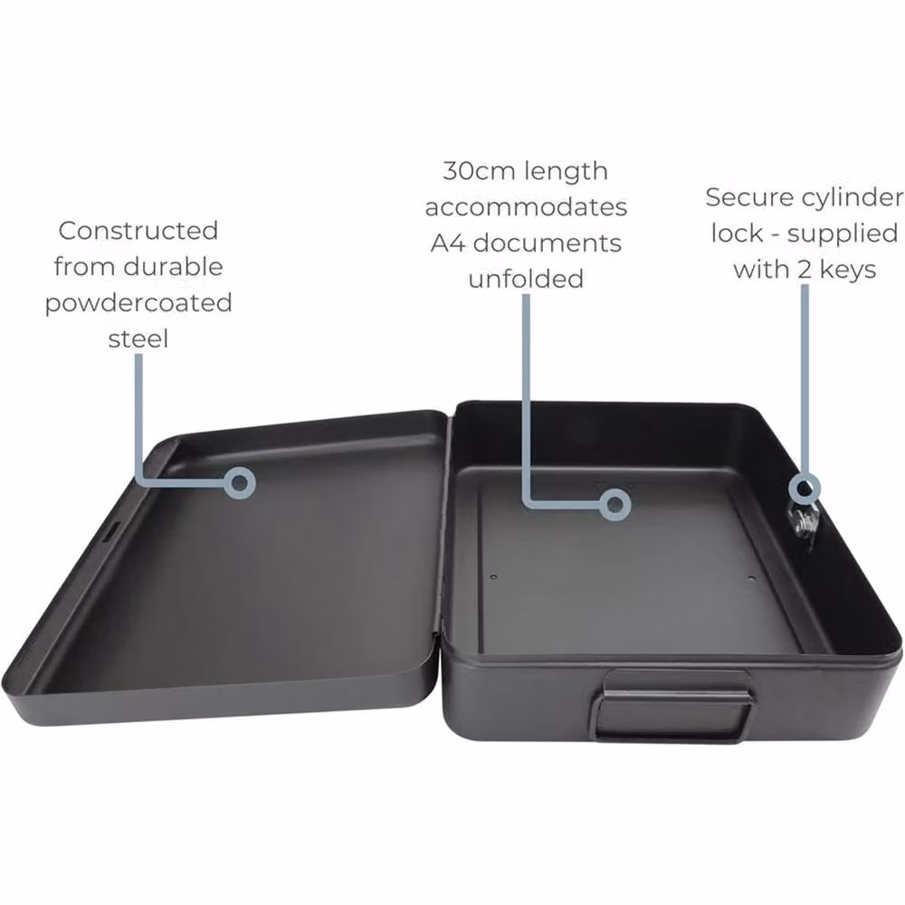 Nordara Black Steel Security Lock Box W: 50 cm, D: 50 cm, H: 50 cm – 3