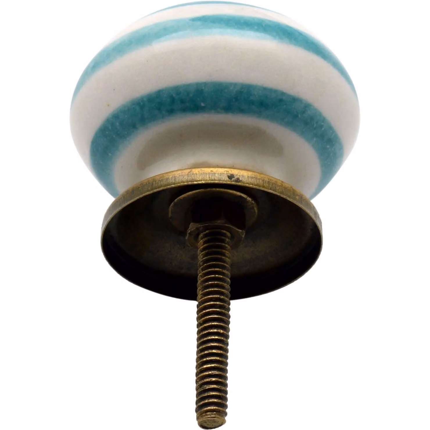 Nicola Spring Turquoise Ceramic Round Cabinet Knob – 2