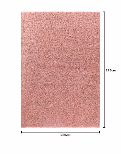 Desire Rugs Modern Elegant Soft Shaggy Area Rug in Pink, W: 200 cm, D: 290 cm – 2