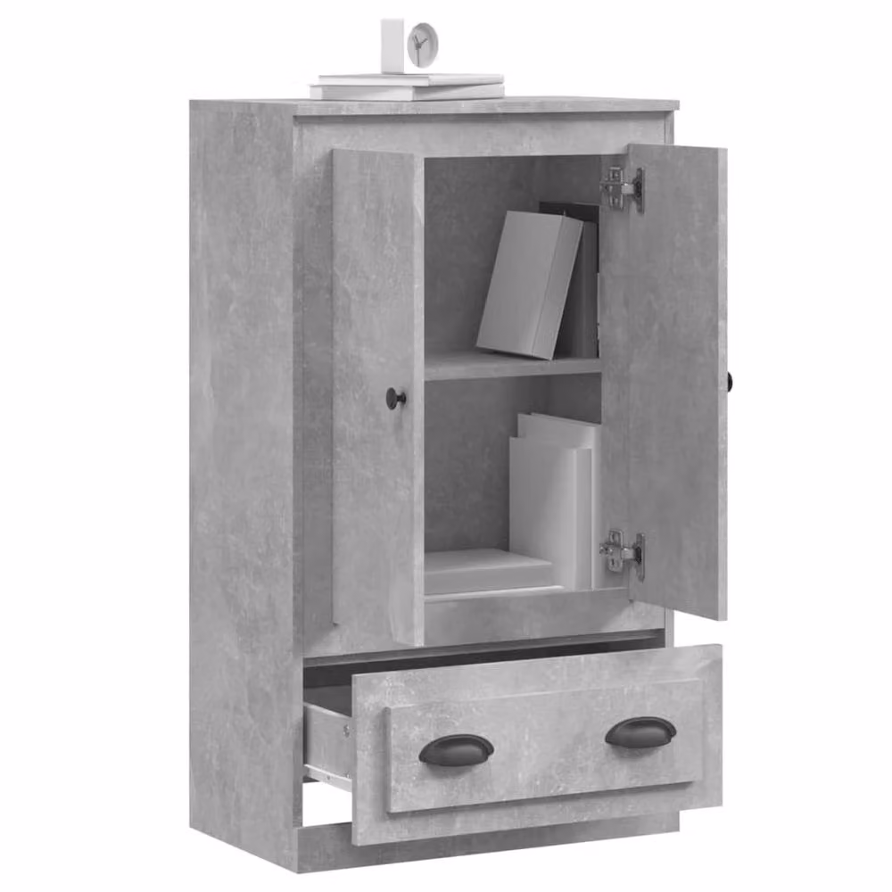 Berkfield Home Highboard in Concrete Grey, W/D/H: 60 x 35.5 x 103.5 cm – 2