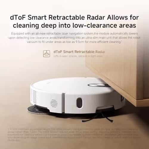 Xiaomi 5 Robot Vacuum Cleaner with Mop, 20000 Pa, White, Laser Navigation with Self-Cleaning Dock and Anti-Tangle Roller – 2