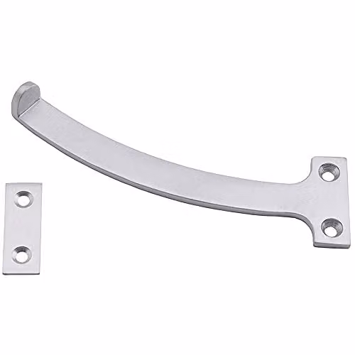 Loops Pair Quadrant Arm Casement Window Stay, 150mm, Satin Chrome