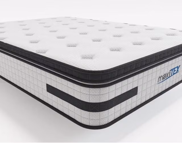 Maxitex Hybrid 3000 Memory Foam Pocket Sprung Mattress in White, W/D: 150 x 200 cm