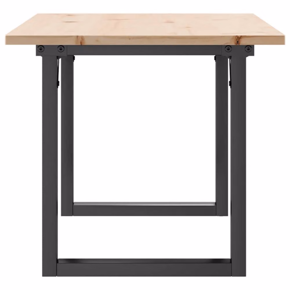 Berkfield Home O-Frame Coffee Table in Brown Solid Pine and Steel, W/D/H: 100 x 50 x 45 cm – 3