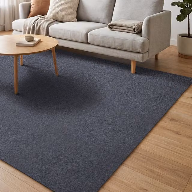 Darphe Grey Polyester Self Adhesive Carpet Tiles, Pack of 20