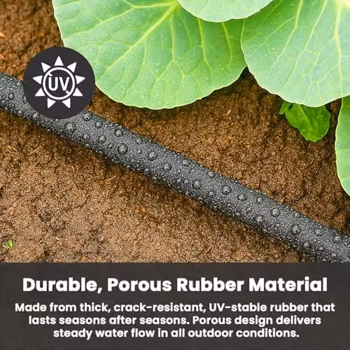 MantraRaj Black Porous Soaker Hose for Garden Irrigation, 7.5 m – 5