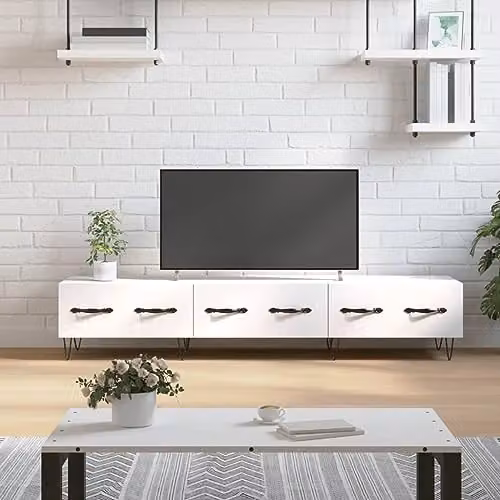 vidaXL TV Cabinet in White, W/D/H: 150 x 36 x 30 cm – 2