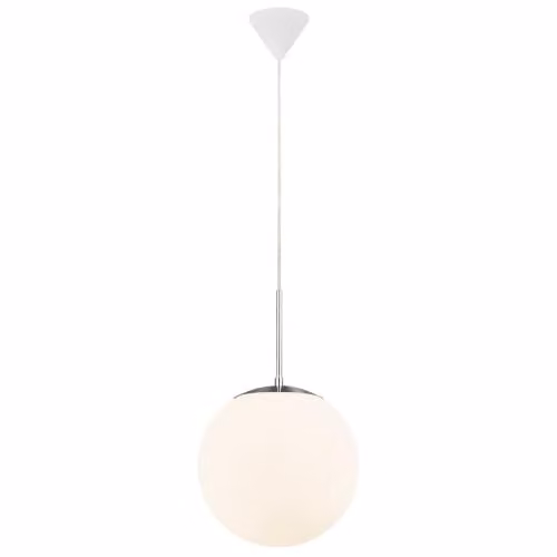 Nordlux Cafe 25 Single Dome Pendant Light with White Opal Glass