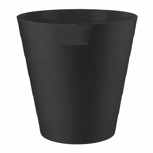 MantraRaj 6L Round Plastic Waste Paper Bin in Black
