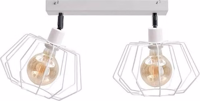 Netlighting Luna Twin Ceiling Spotlight in White, 50cm, 2x E27