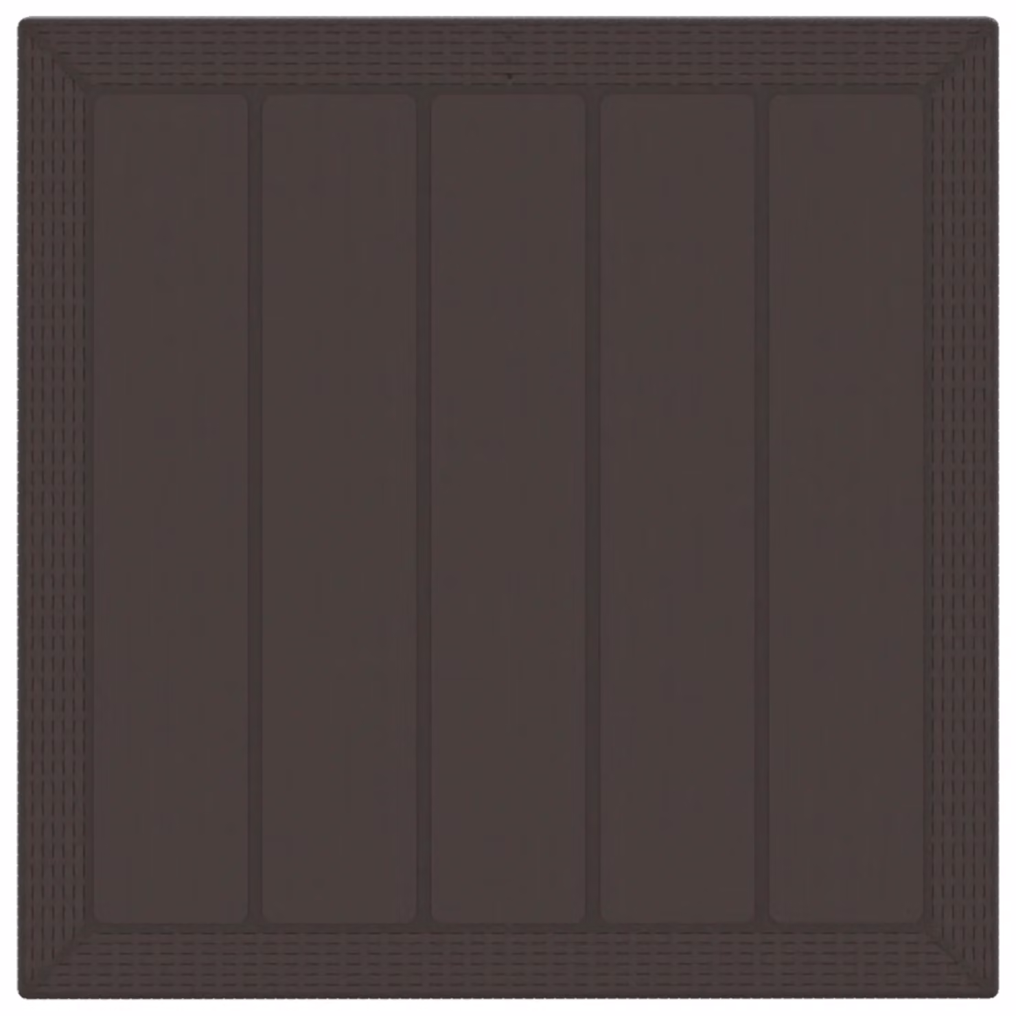 Berkfield Home Modern Brown Poly Rattan Garden Table W/D/H: 100 x 100 x 73 cm – 4
