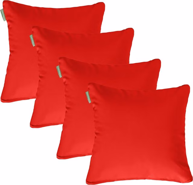 Gardenista Red Square Outdoor Scatter Cushions, Set of 4