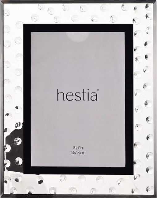 Hestia Diamante Scatter Single Glass Photo Frame, Clear, 12.7 x 12.7 x 18.0 cm – 1